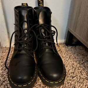 Dr. Martens Black Leather Boots 1460